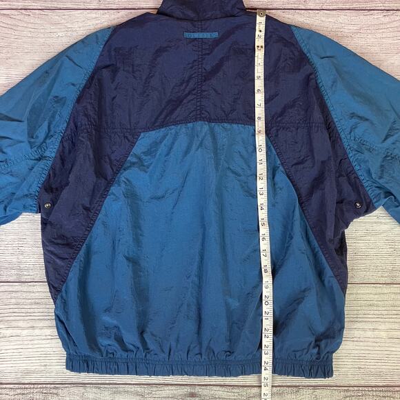 Vintage 1990s Nike White Tag Dark Blue Windbreaker Jacket - Picture 5 of 7